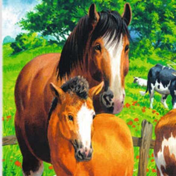 New sealed Ravensburger 100XXL Puzzle-Animals Get Together 100 Pcs Farm Animals - Picture 3 of 16